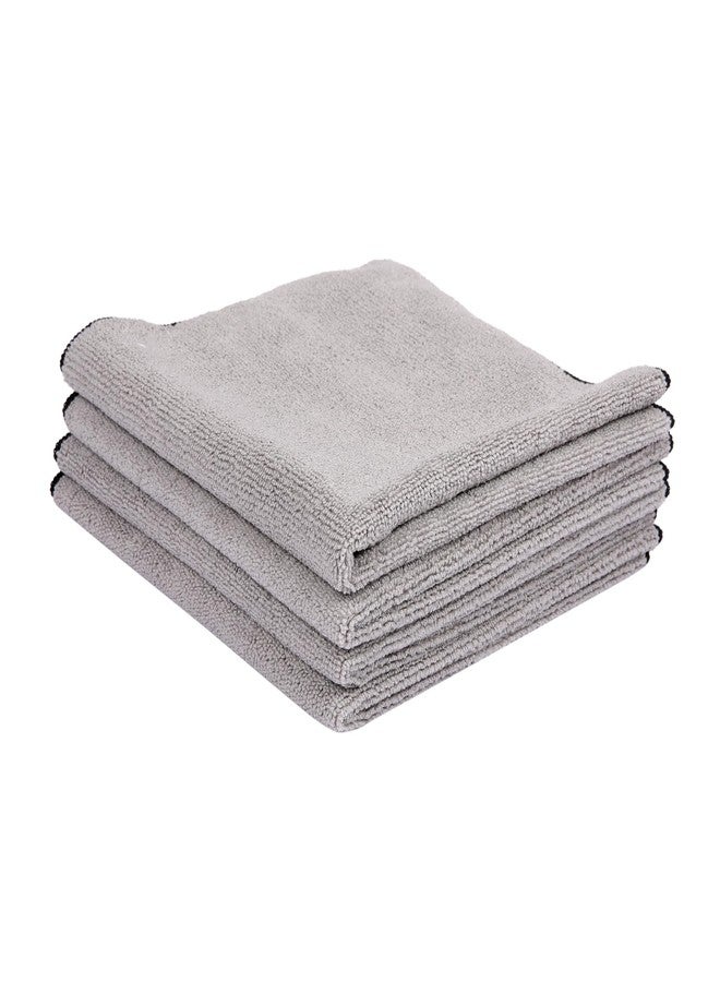 Cutting Edge Essentials 500 GSM Soft Microfiber Cleaning Cloth,Super Absorbent Washable Reusable Cleaning Towels for Home & Kitchen Surfaces,Window,Car,Bike - Pack of 4 (Grey, 40 x 40 Cm) - Image 3